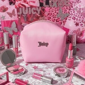 Juicy Couture Pink Satin Nylon Y2K Pouch